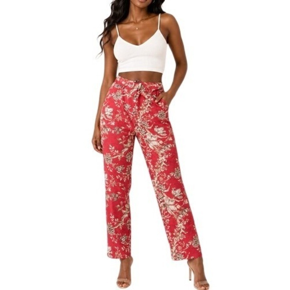 Harold's Red and‎ Brown Floral Pants